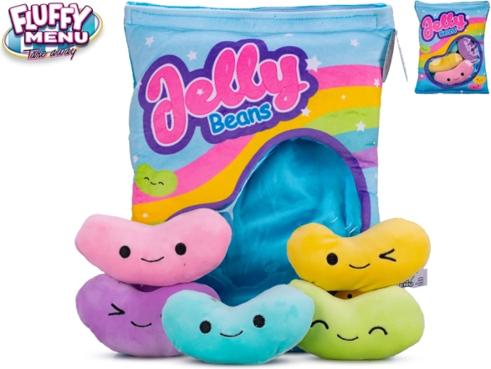 Fluffy Menu žele grah – plišani set s jastučićem za bebe