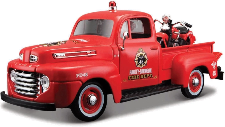Maisto Harley-Davidson custom 1948 Ford F-1 pick-up s motociklom 1936 EL Knucklehead 1:24