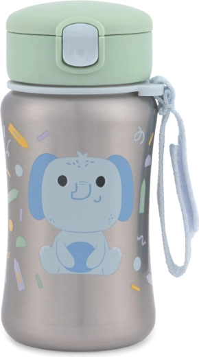 Skip Hop nehrđajuća bočica sa slamkom Besties Squad slon 350 ml (12 m+)