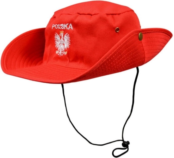 Kaubojski šešir u poljskim bojama bijelo‑crvenim