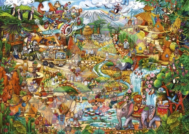 Puzzle od 2000 dijelova Egzotični safari