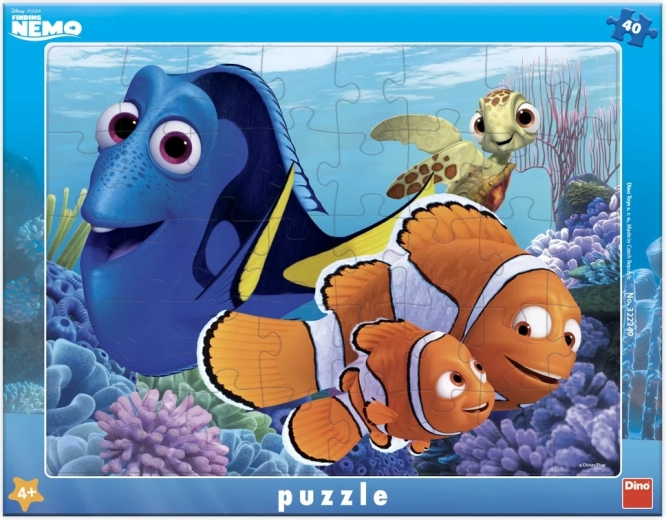 Dino puzzle Nemo i prijatelji 40 dijelova s okvirom