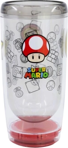 Stor dvostijenska čaša Super Mario sa Smartgrip zaštitom protiv prevrtanja - 1 komad