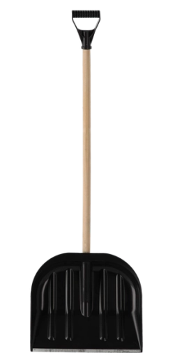 Plastična lopata za snijeg 45 cm s drvenom drškom i D ručkom