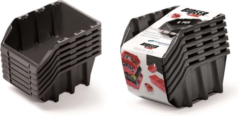 Set spremnika BINEER Long, 6 kom, crna