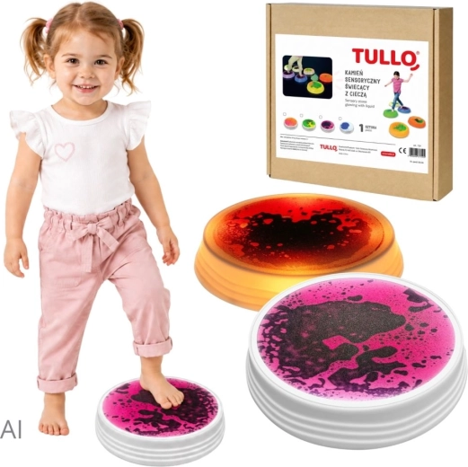 Tullo sensory liquid stone, glowing pink
