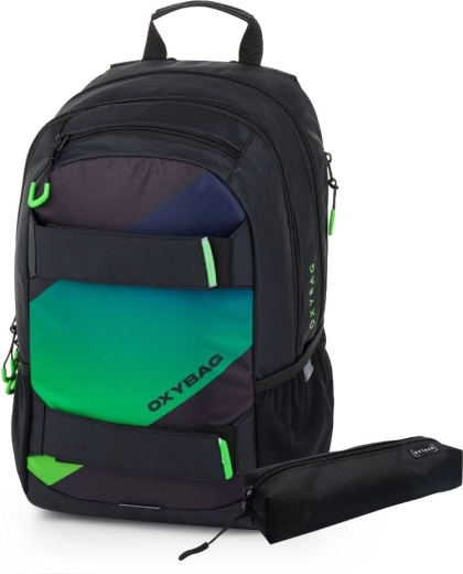 Studentska školska torba s pernicom OXYBAG Sport Ombre