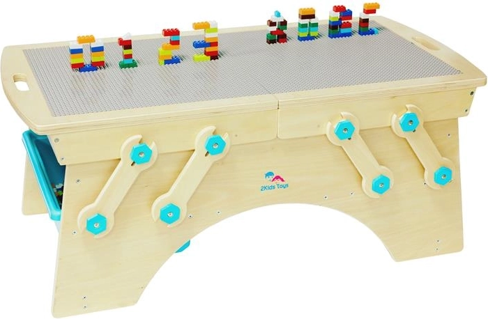 2Kids Toys play table for building blocks with storage space