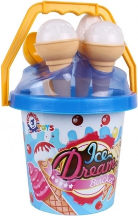 Set za pijesak sladoled – plava kanta