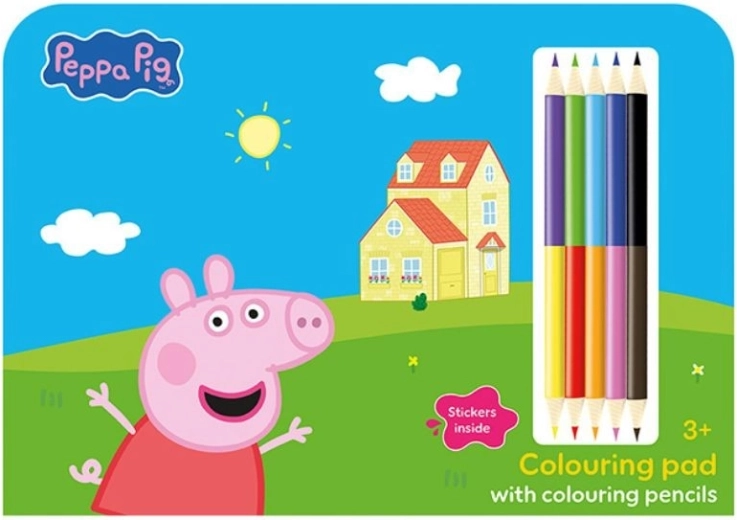 Set za crtanje s drvenim bojicama Peppa Pig