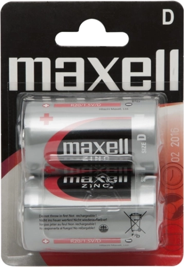 Zinc battery D R20 1.5 V, 2 pieces