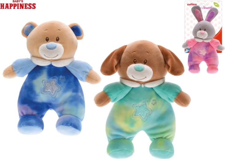 Plišana životinjica Baby Happiness s zvečkom 21 cm