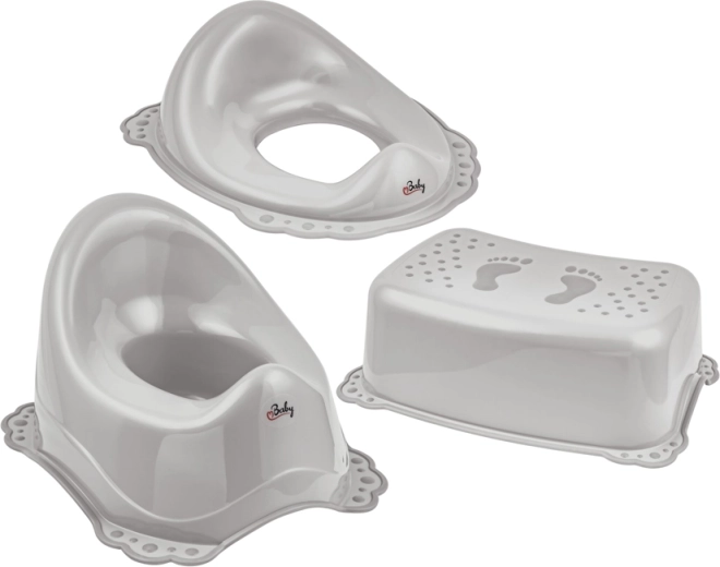 Maltex protuklizni toaletni set Classic sivi