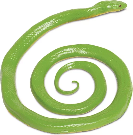 Green snake Safari Ltd. – hand-painted figurine - 1 piece