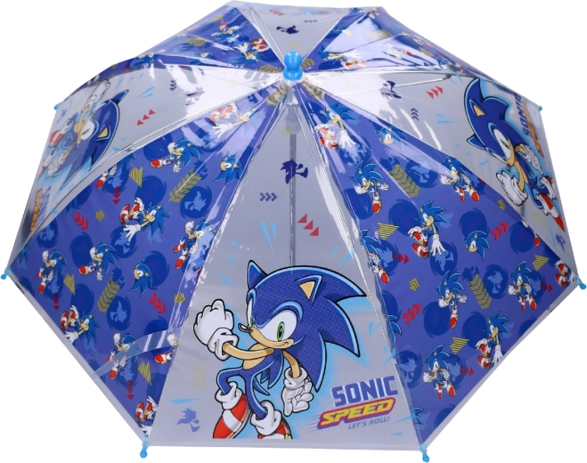 Children’s transparent umbrella Sonic Rainy Days, blue