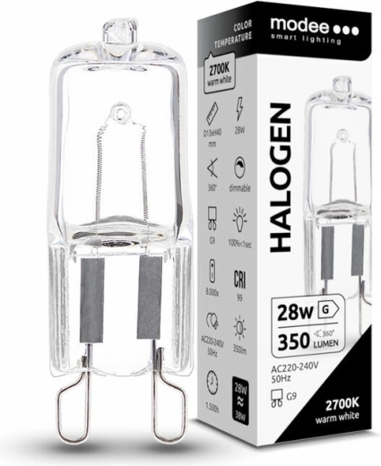 Modee ECO halogena žarulja G9 28 W, 350 lm, toplo bijela, podesiva jačina svjetla