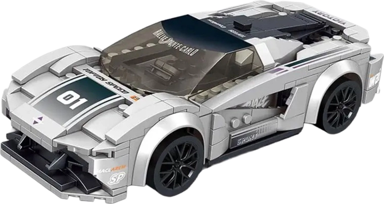 Konstrukcijski set sportski automobil RC sivi