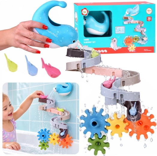 Bath water track with seal and gears, 30 pieces