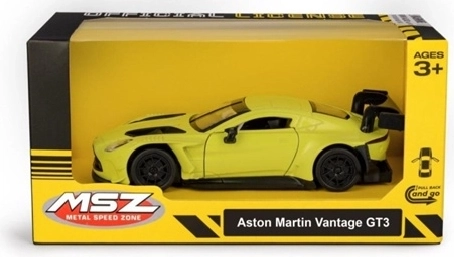 MSZ Aston Martin Vantage model with lights and sounds, yellow