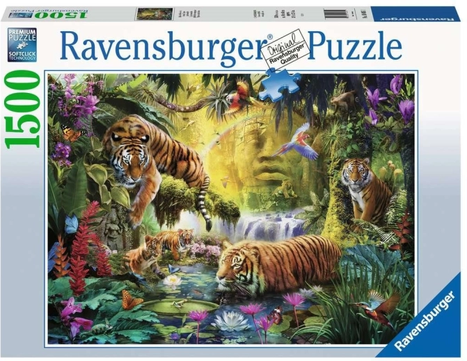 Puzzle 1500 Pieces Calm Tigers RAVENSBURGER