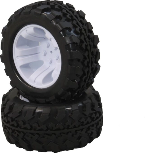 Wheels with Tires Tiger BL 1:10, White