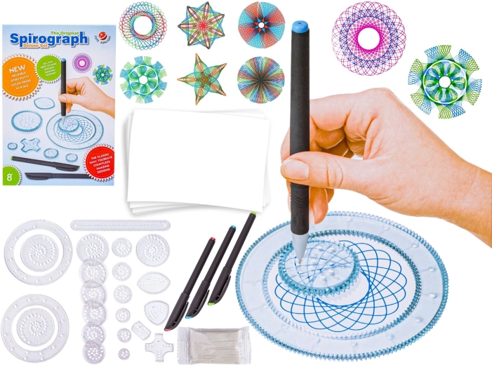 Spirograph – creative drawing set with stencils and markers