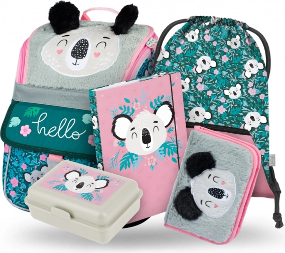 Set školskih potrepština Zippy Baby Koala: školska torba, pernica, vrećica, mape, kutija