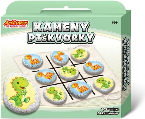 Kamenčići/iks-oks Dinosauri kreativni set u kutiji 19x16x4 cm