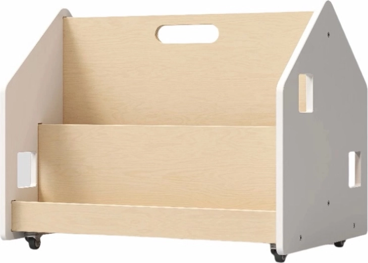 Busykids obostrana knjižnica na kotačićima bijela