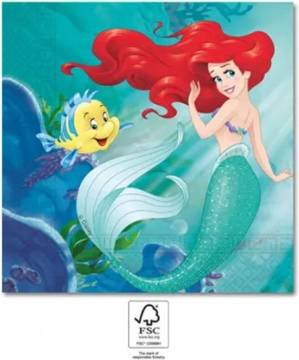 Disney Ariel papirnate salvete 33 x 33 cm, 20 kom