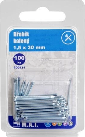 Kaljeni pocinčani čavli 30 × 1,5 mm (100 kom)