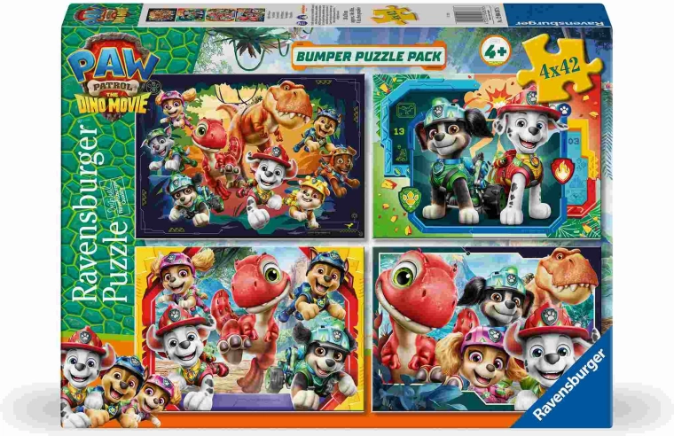 Ravensburger Paw Patrol: Dinosaur Movie puzzle 4 x 42 pieces