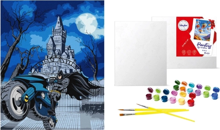 Slikanje po brojevima Batman na Batcycleu 40 × 50 cm