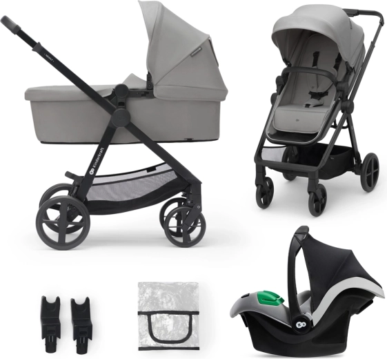 Kinderkraft kombinirana kolica 3u1 Newly moonlight grey s autosjedalicom Mink PRO