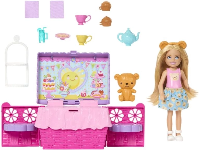 Barbie Chelsea čajanka – set za igru s piknik košaricom i dodacima