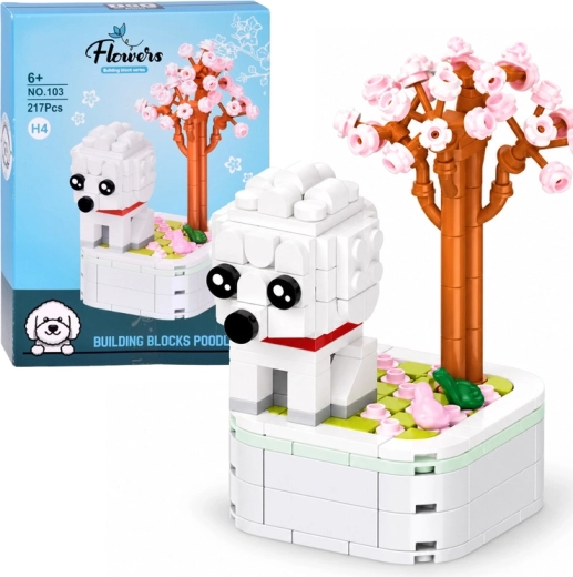 Poodle Building Set on a Base, 217 Pieces