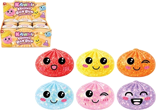 Svjetlucavi antistres knedlić za stiskanje (dumpling) 5,5 cm - 1 komad