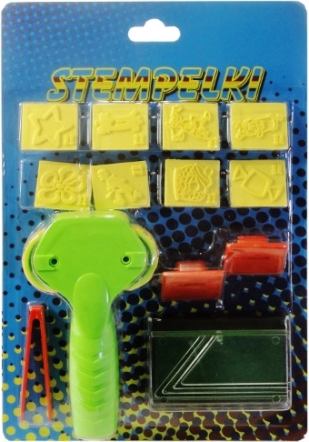 Šarena set pečata za djecu sa spužvicom, pincetom i valjkom – bajkoviti motivi