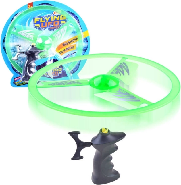 Leteći disk s izbacivačem i svjetlosnim efektom – Zelena