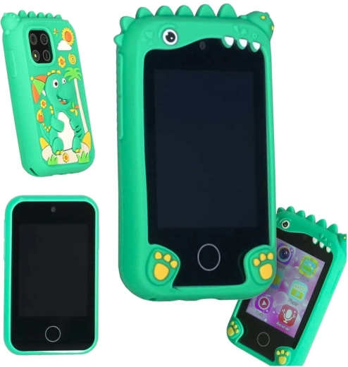 Dječji pametni telefon s fotoaparatom i kamerom 8 GB, zeleni dinosaur