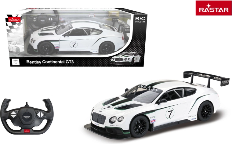 Rastar RC auto Bentley Continental GT3 1:14 bijelo