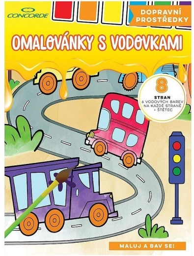 Bojanke s vodenim bojama Concorde Prijevozna sredstva A4