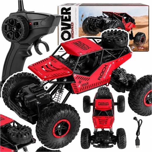 Terensko auto na daljinsko upravljanje 4x4 1:16 crveno