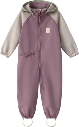 LEOKID softshell jumpsuit Color block Minnow pink, size 86 (18–24 months)