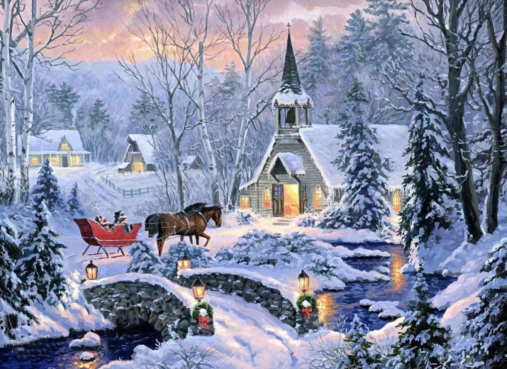 Norimpex diamond painting Christmas carriage ride 30 × 40 cm