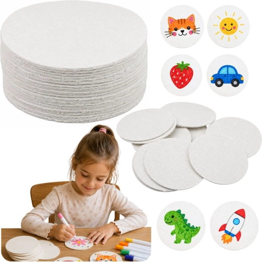 3D papirnati krugovi za bojanje od drvene celuloze DIY 6 cm (20 kom)