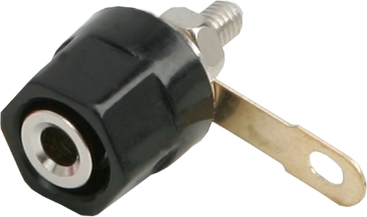 Black Panel-Mount Binding Post Socket