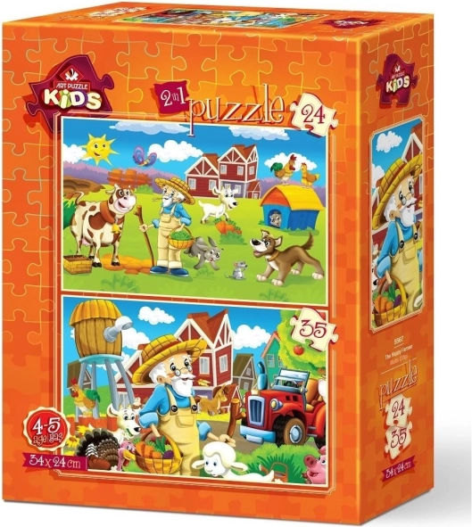 Puzzle Sretni farmer 24 + 35 dijelova