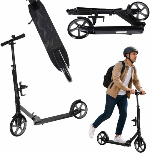 Sklopivi gradski romobil Trike Fix 200 mm crno-sivi