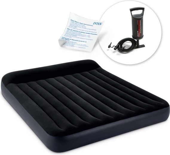 Nafukovajući bračni madrac s ručnom pumpom 203 × 183 × 25 cm INTEX